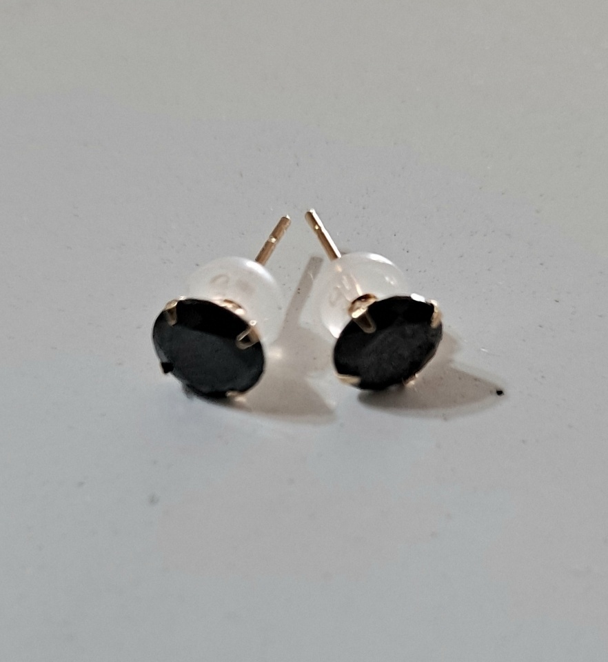 14k 오닉스 큐빅 귀걸이