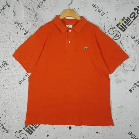 라코스테 LACOSTE 반팔 카라 티셔츠 오렌지 4 1000461