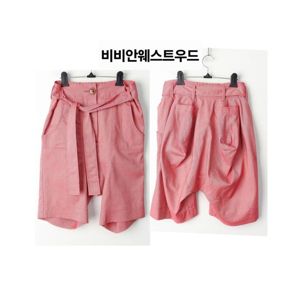 비비안웨스트우드 라이트핑크 드롭 린넨팬츠 여성 L