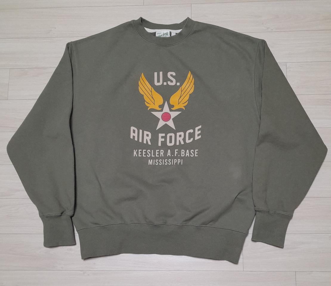 유니폼브릿지 에어포스 헤비 스웻셔츠 카키 (L)