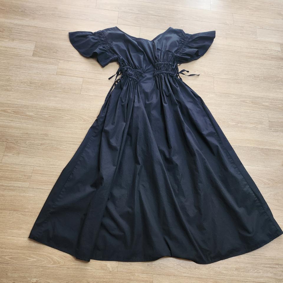 블랙 간절기 바스락 롱원피스