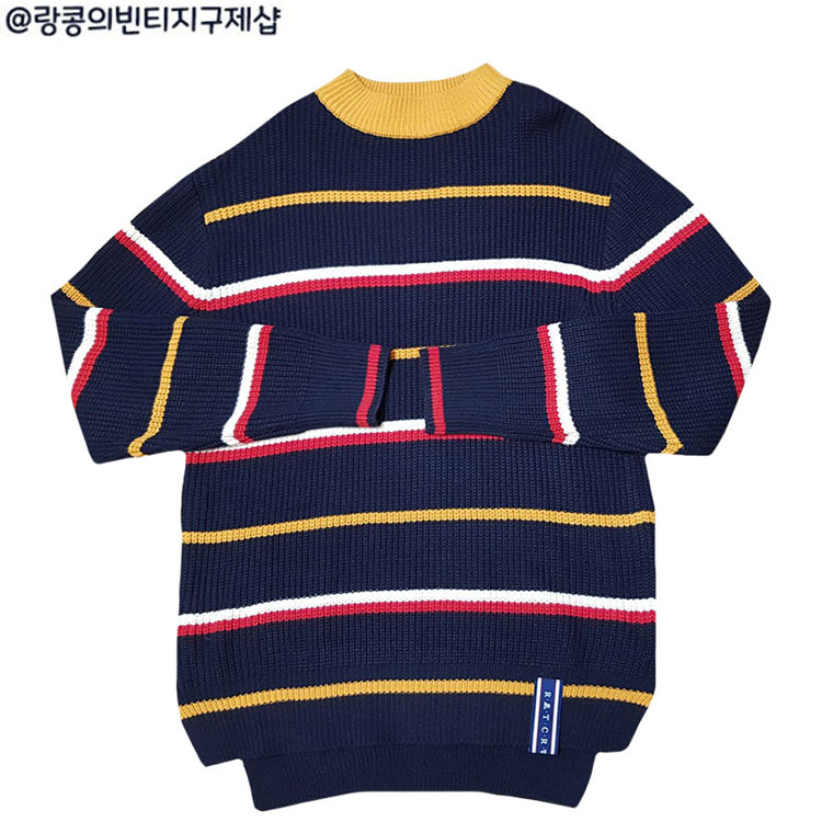 로맨틱 크라운 빈티지 스트릿 니트 스웨터