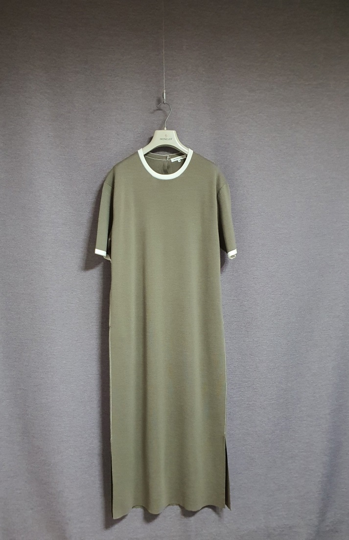 더캐시미어 실크 블렌드 컬러블록 니트 드레스 원피스 M 25SS 정품