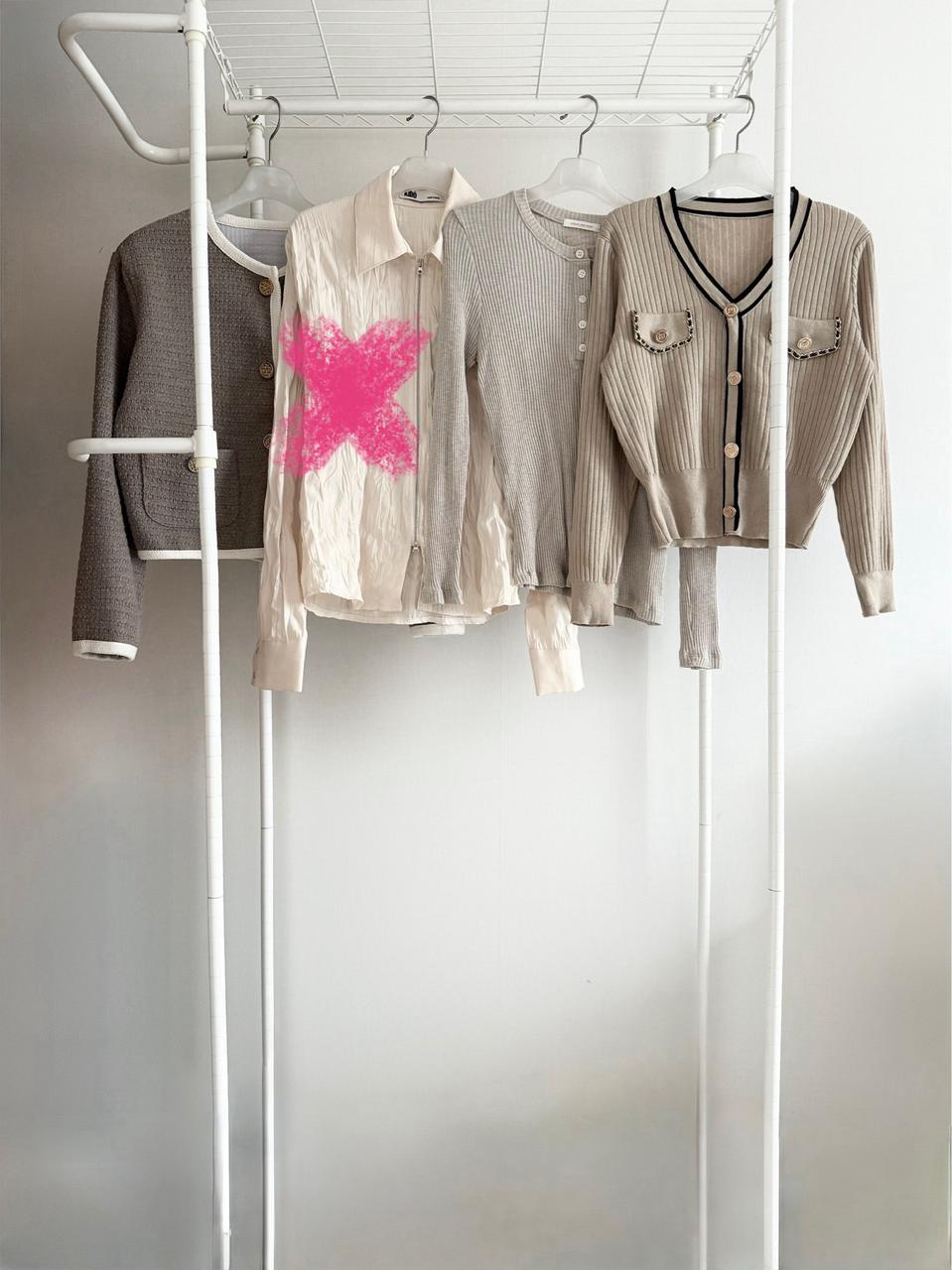 타이트핏니트원피스 트위드자켓 니트오픈트위드가디건 라운드가디건탑