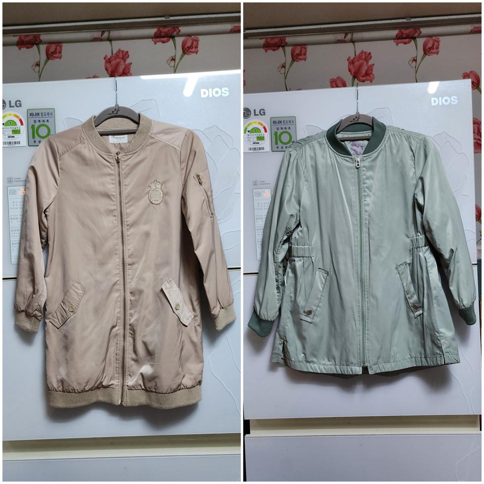 [140]여아동자켓2벌일괄/신디키즈모다까리나/야상점퍼바바리코트