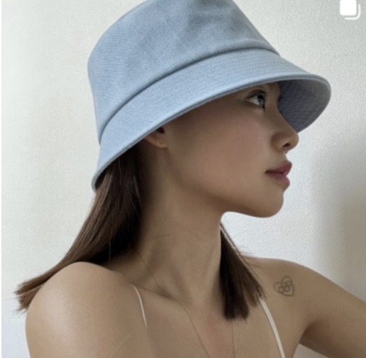 윤그린 푸딩 버킷햇 스카이블루 대두 버킷햇