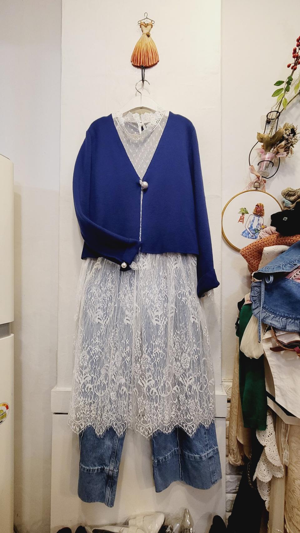 질스튜어트 진주 가디건