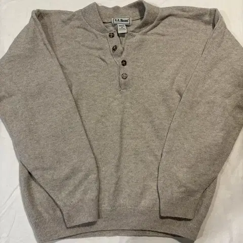 LLBean 울 버튼 스웨터 M