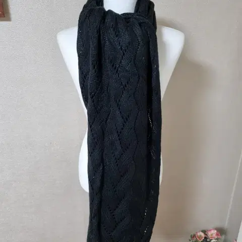 검정 니트 목도리