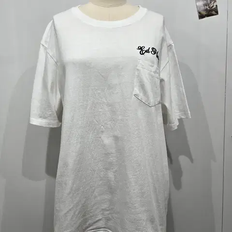 에드하디 흰색 포켓 반팔 티셔츠