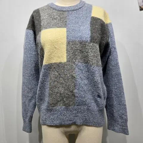버버리 패치워크 패턴 니트 스웨터