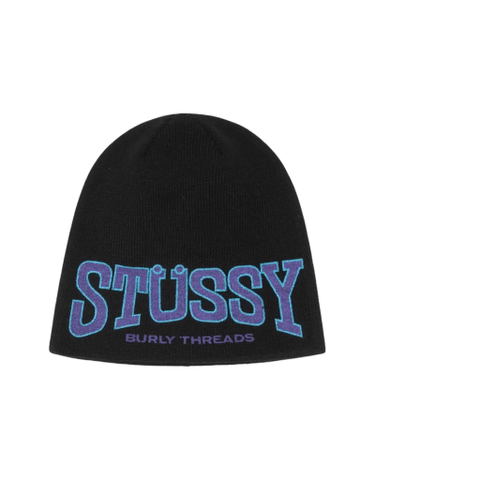 스투시 벌리 쓰레드 스컬캡 블랙