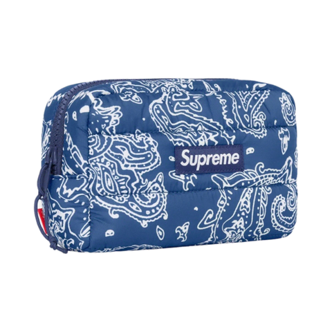 슈프림 퍼퍼 파우치 블루 페이즐리