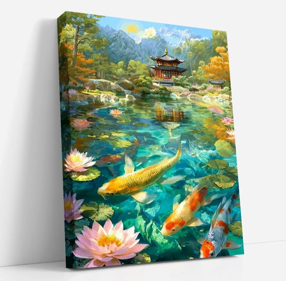 비단잉어 보석십자수 주문제작해드려요