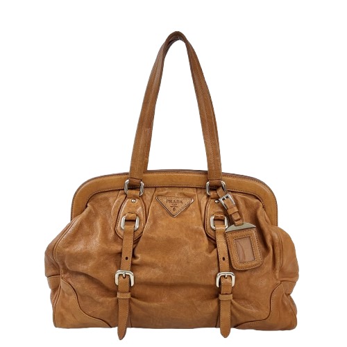 정품 프라다 워시드 버팔로 프레임 백