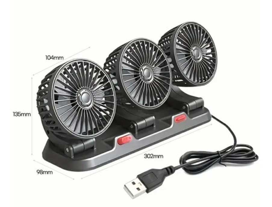 차량용 3구 팬 선풍기