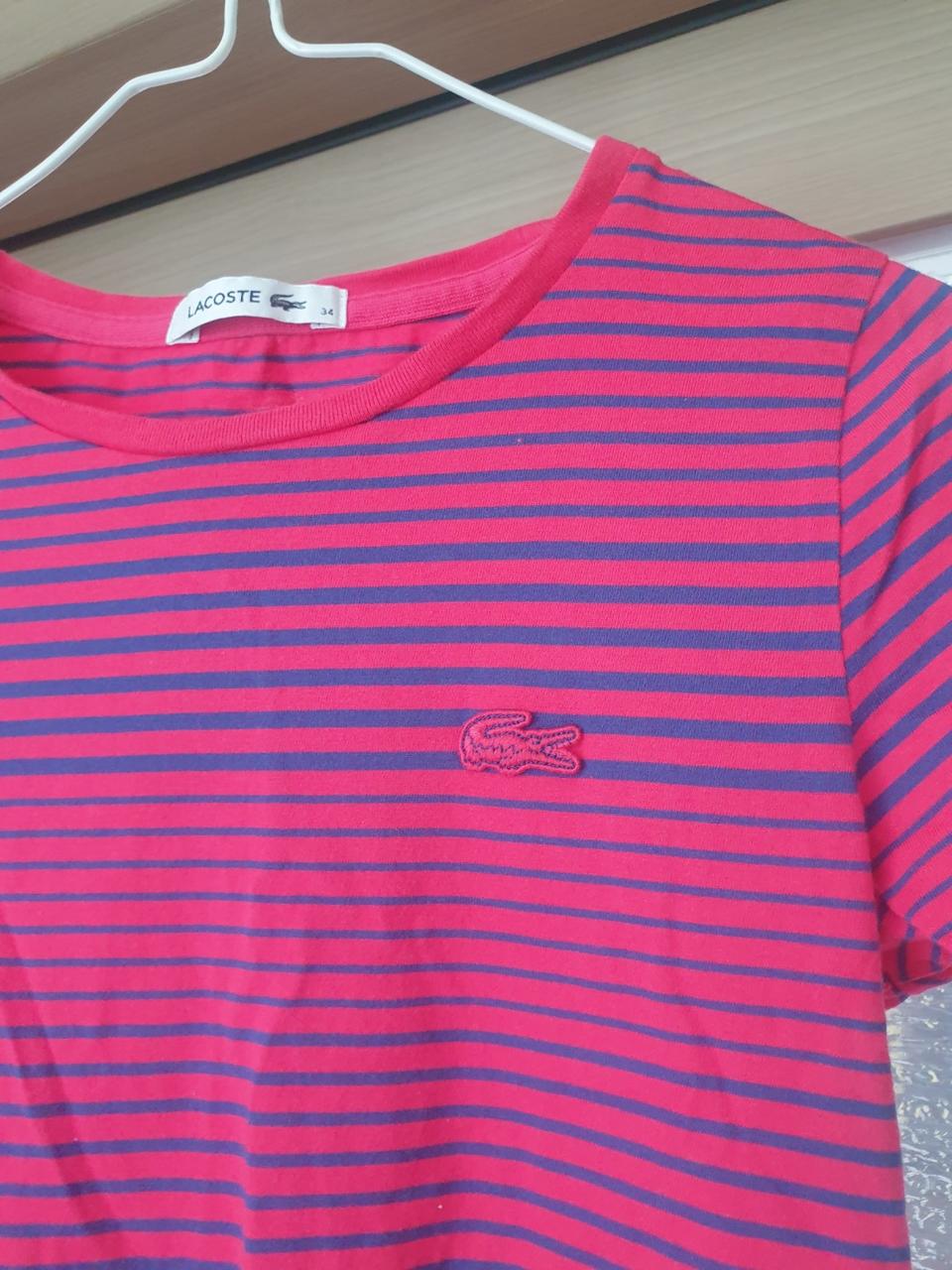 S급 라코스테 스트라이프 반팔 원피스(34)