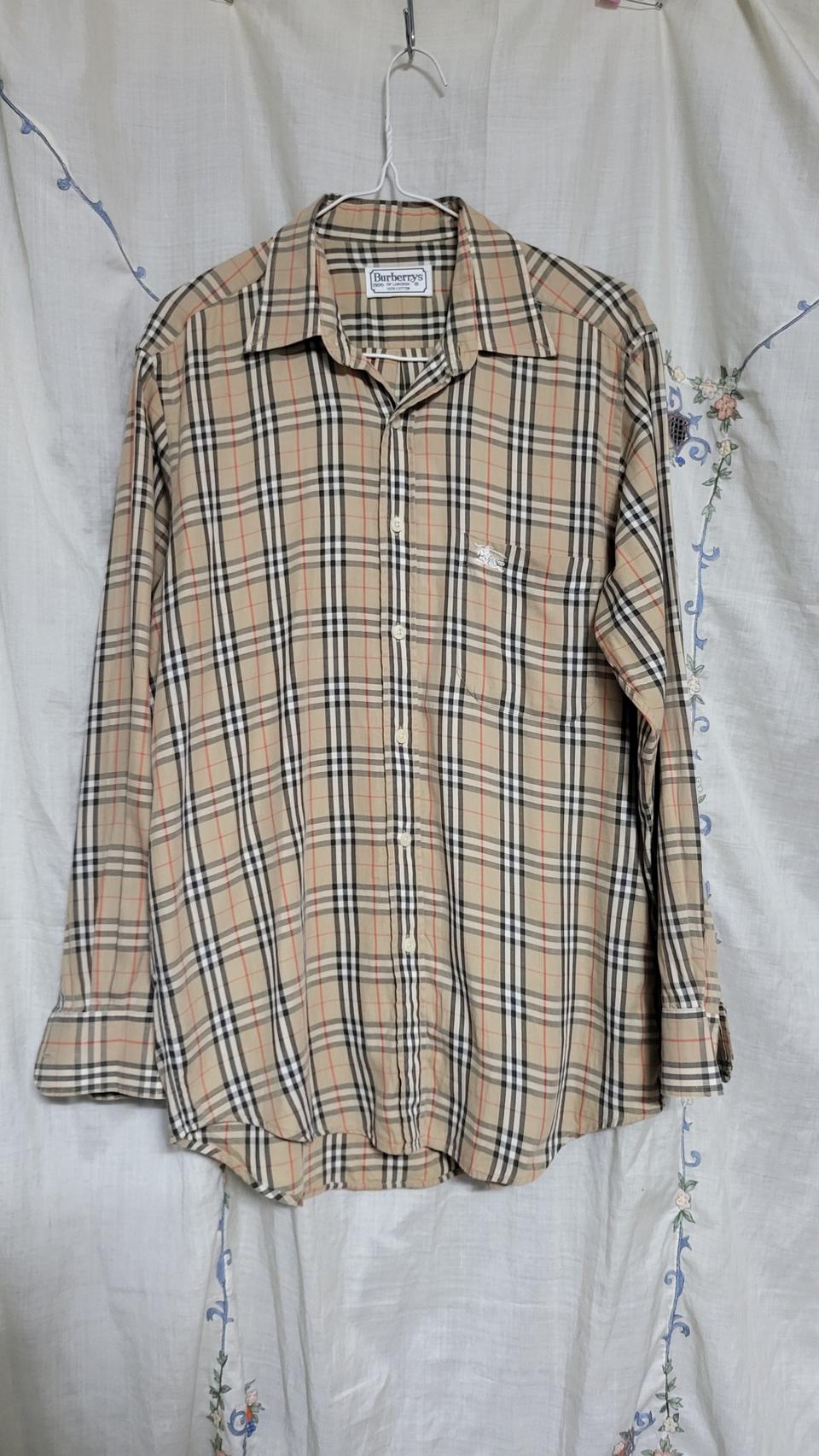버버리 체크 남방 셔츠 39(M)