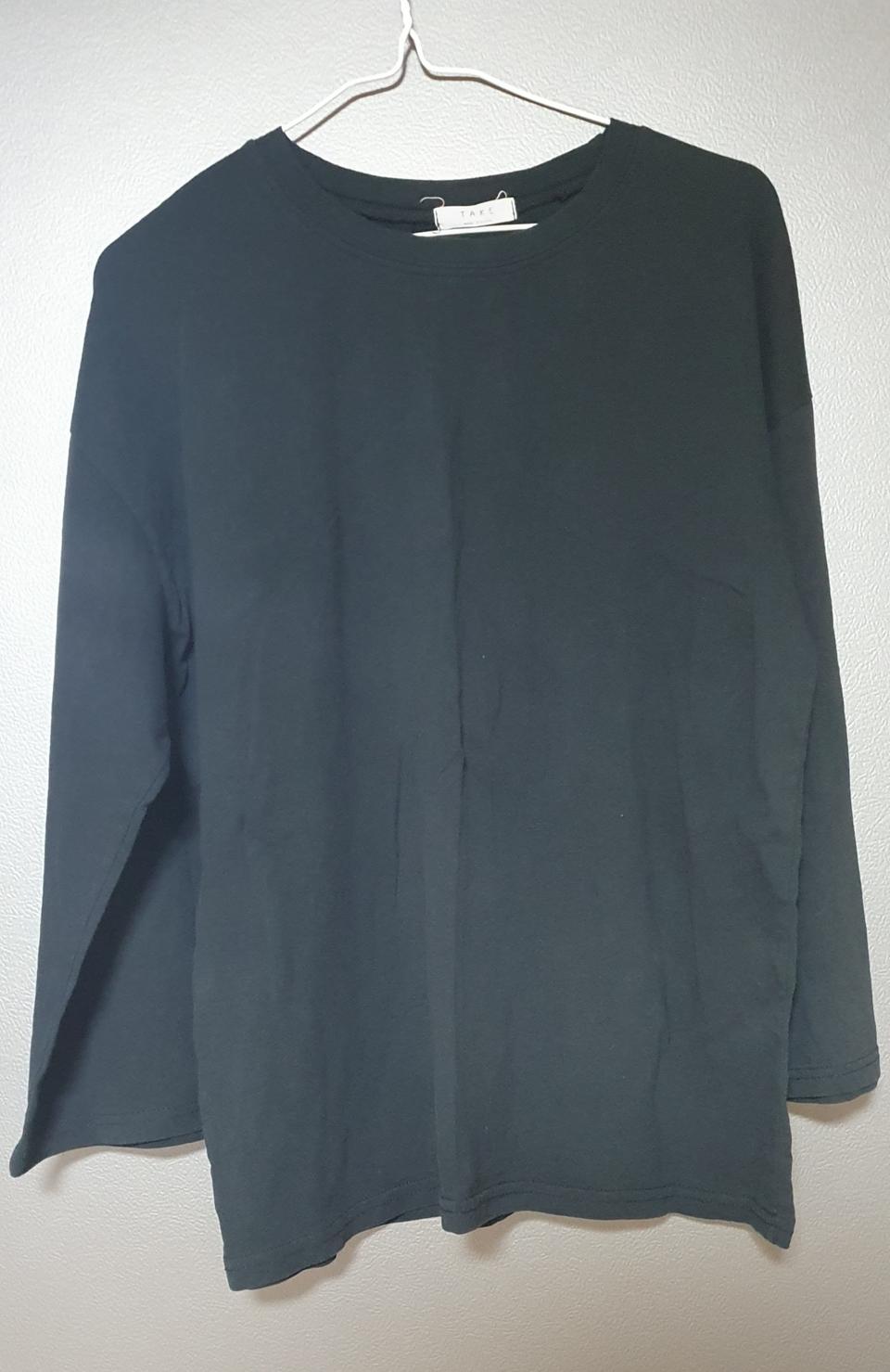 보세 여자 검정 긴팔 티셔츠