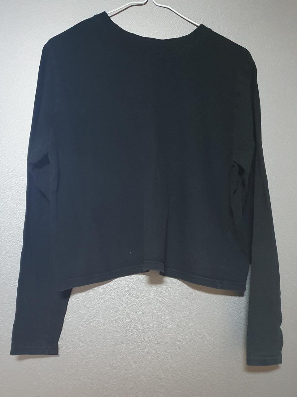 보세 여자 검정 긴팔 티셔츠