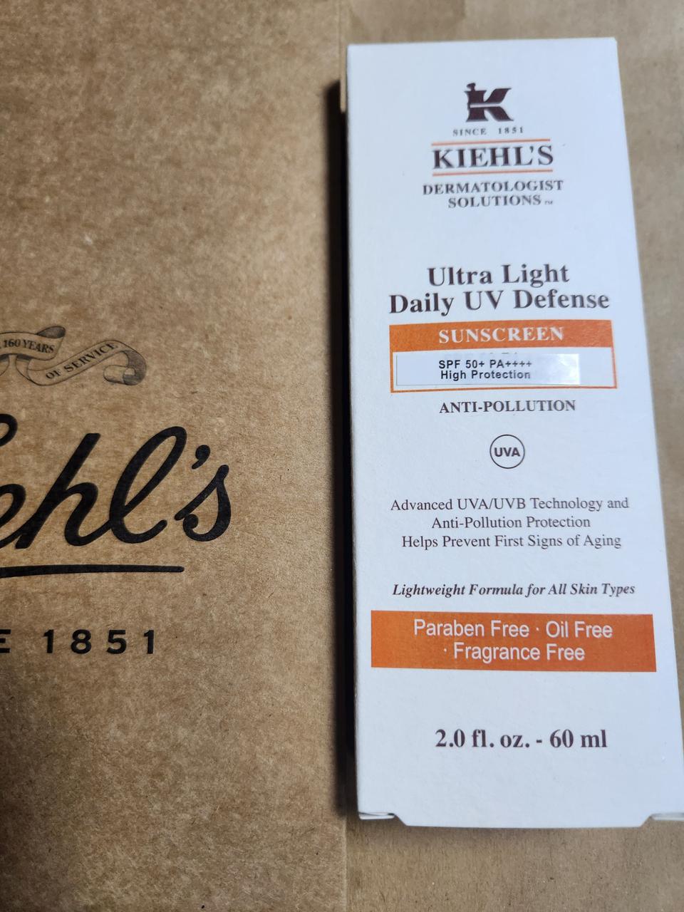 키엘 선크림 60ml 미개봉 국문라벨 백화점정품