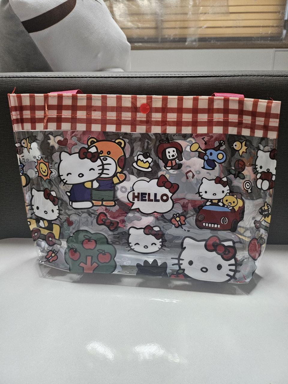 헬로키티 pvc 투명가방
