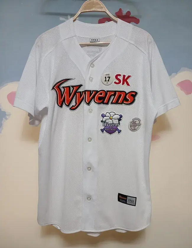 (105) SK x 마리몬드 김동엽 유니폼 SSG 랜더스 + 뱃지 2종