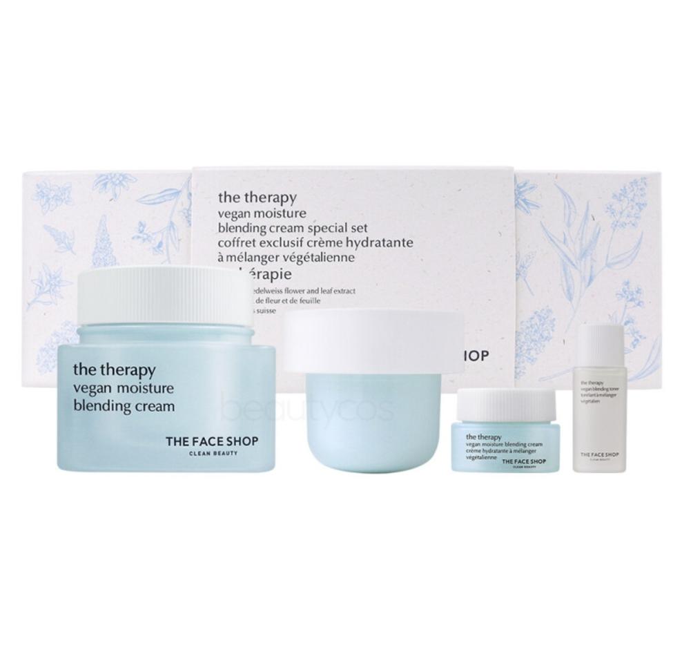 더페이스샵 더테라피 비건 수분 블렌딩크림 60+60ml 세트