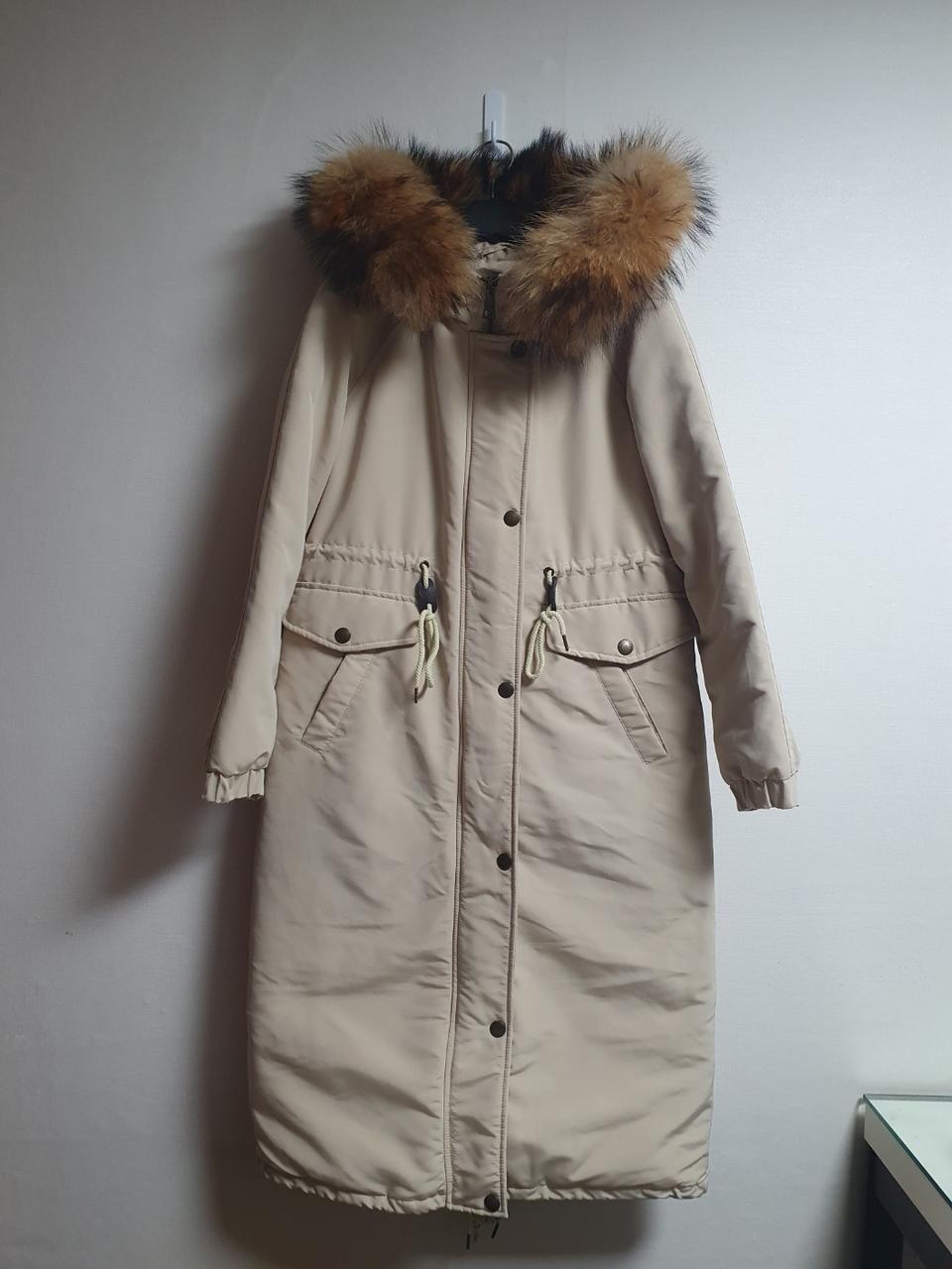 택포가 버버리 롱패딩 베이지 덕다운패딩 S