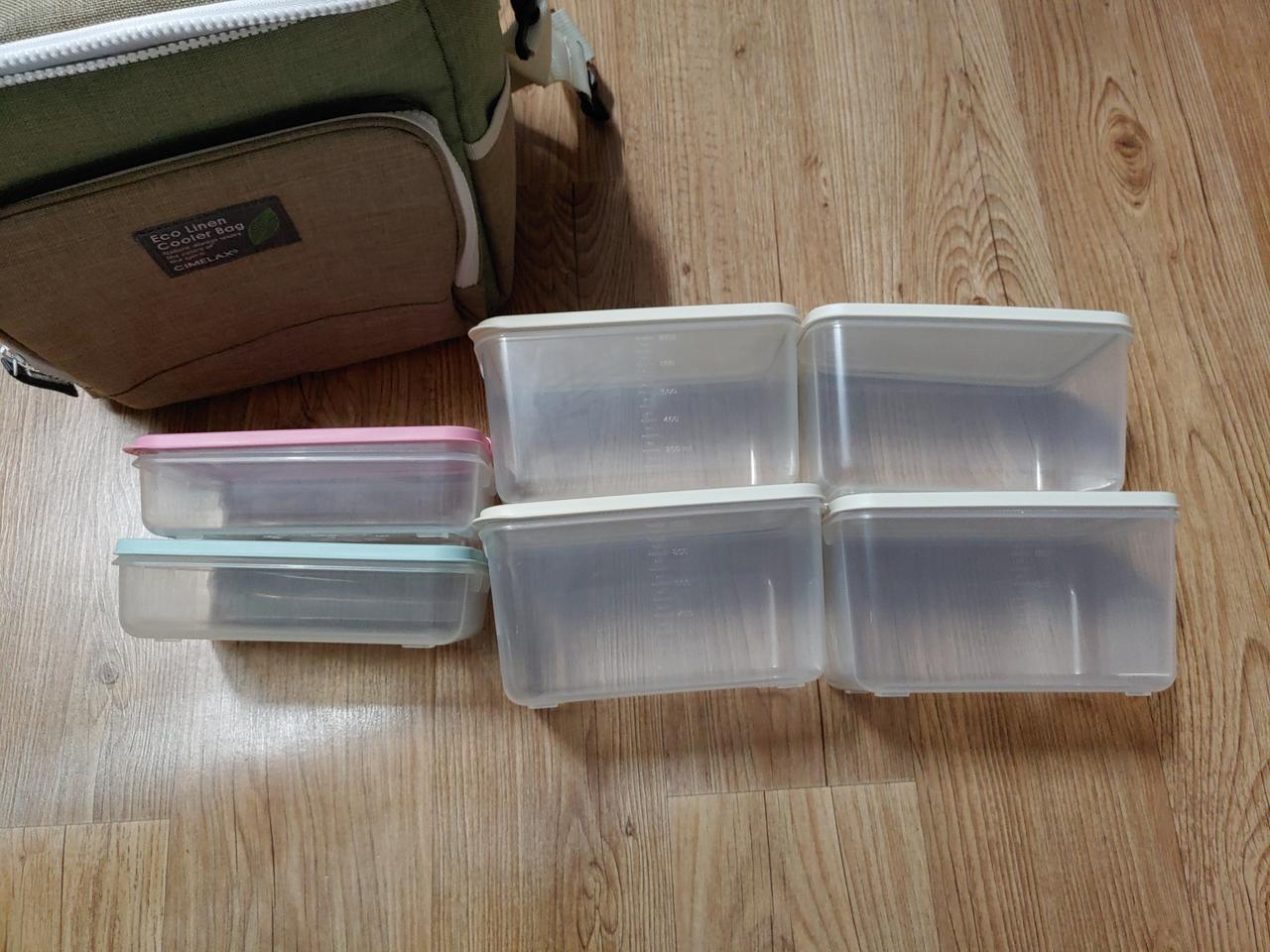 보냉가방.반찬통(쿨러백 보관용기)