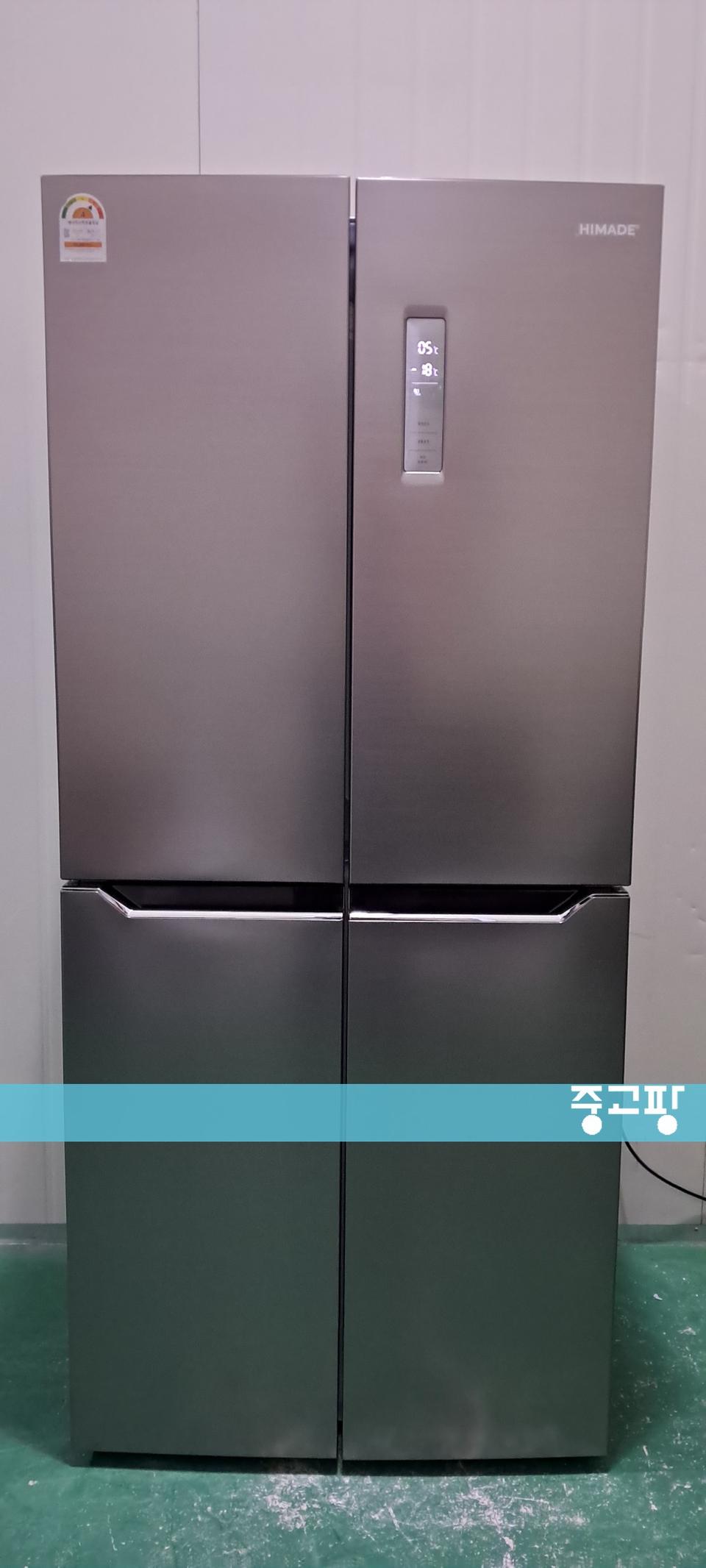 1590 하이메이드 418L 4도어양문형냉장고(블랙+세미빌트인)