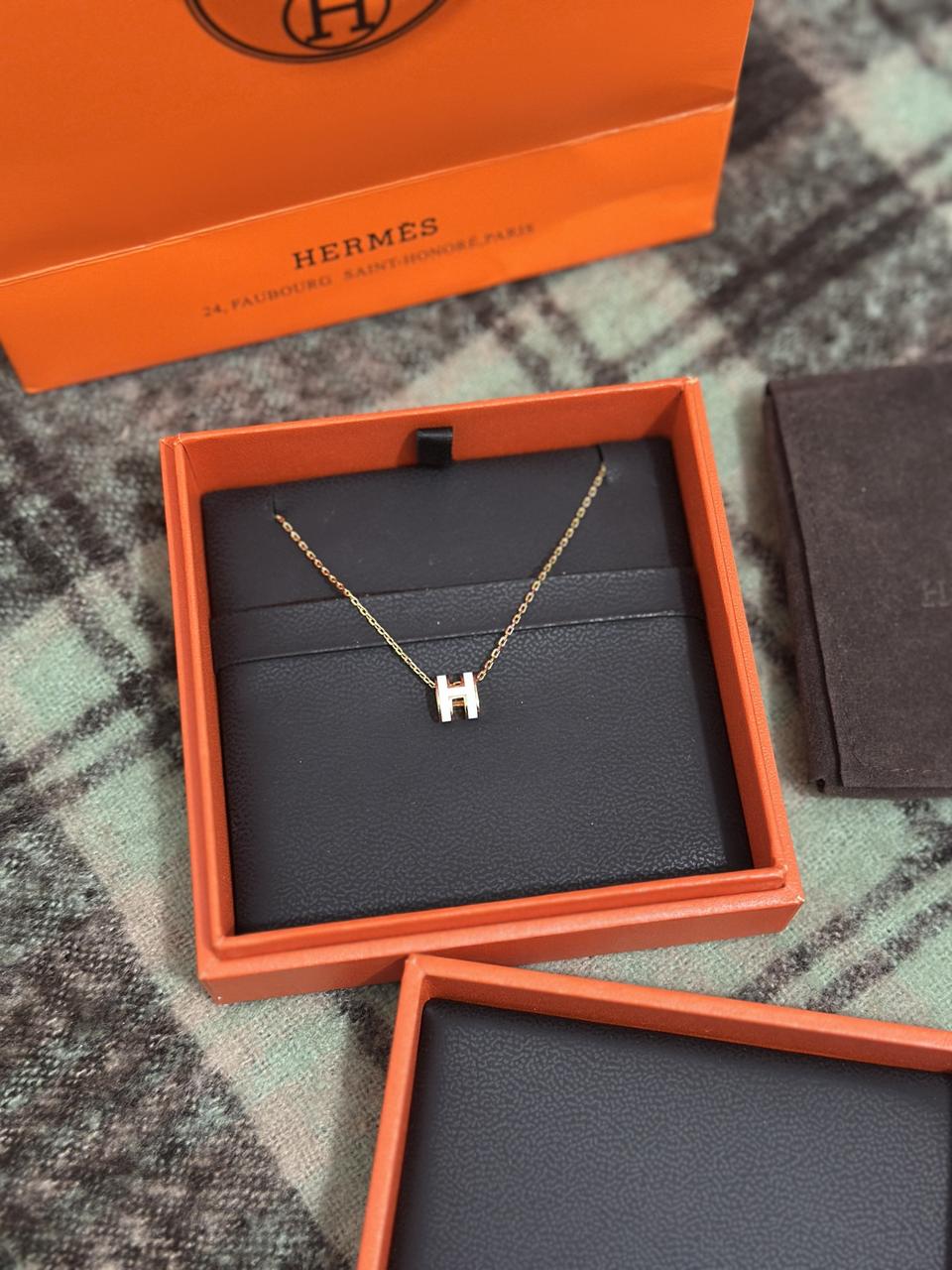 에르메스 팝아슈 H 미니 목걸이 풀박