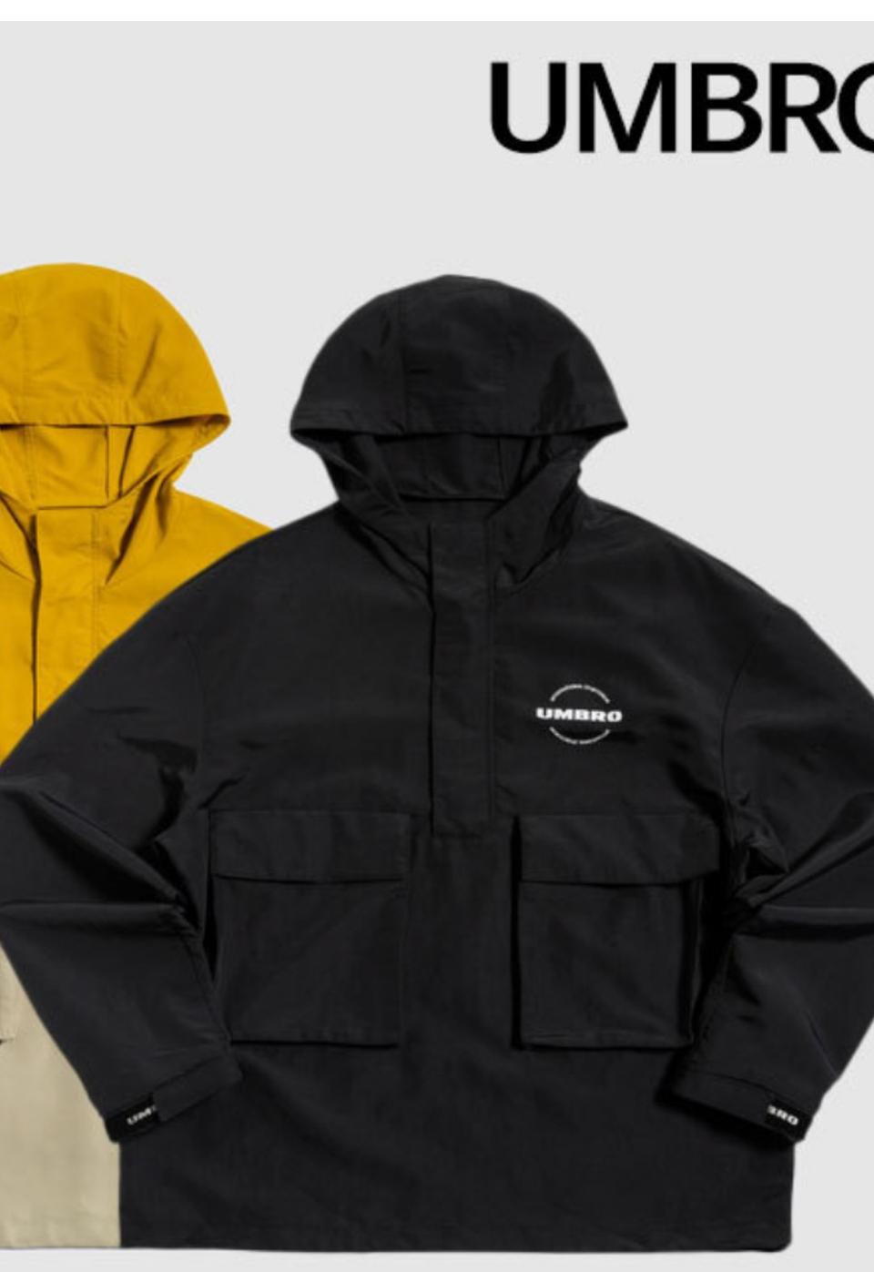 엄브로 쿨터치카고포켓아노락 바람막이 블랙 110(2XL)