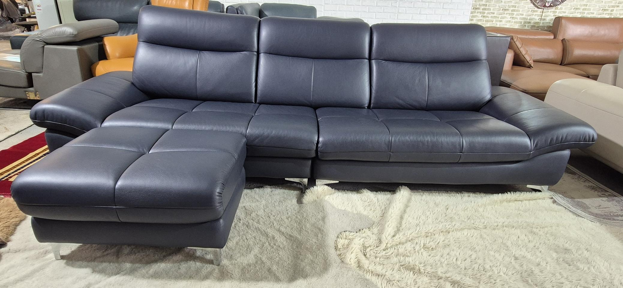 자코모 에비뉴엘 4인 천연면피 소가죽 소파쇼파+스툴 서울경기근거리무료배송