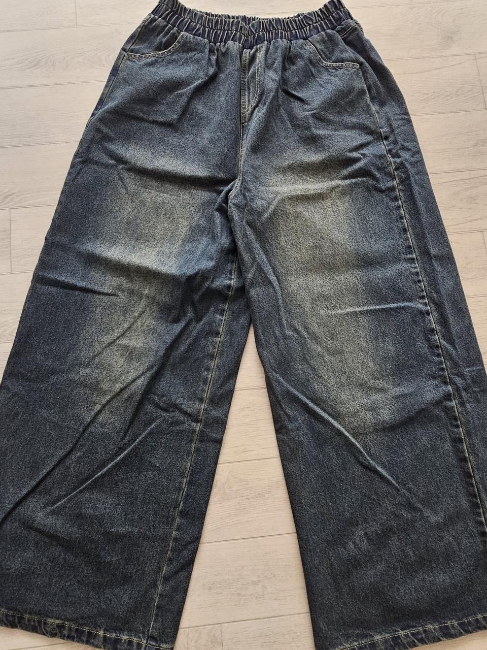 빅사이즈 허리밴딩 청바지