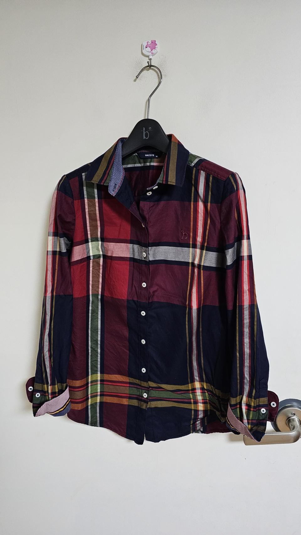 헤지스 체크 긴팔 셔츠 (101