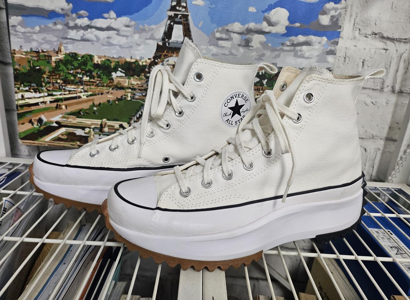 컨버스 런스타 하이크 하이 280 화이트 스니커즈 SD84