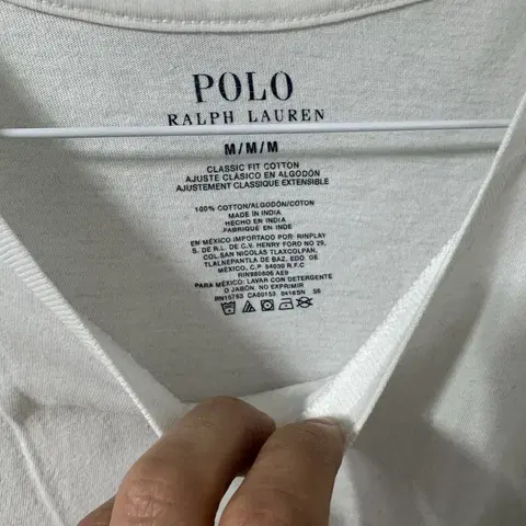 폴로 랄프 로렌 95 말반팔 화이트