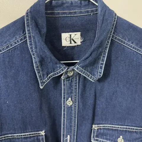 CK 캘빈 클라인 진스 100 데님 셔츠 청남방