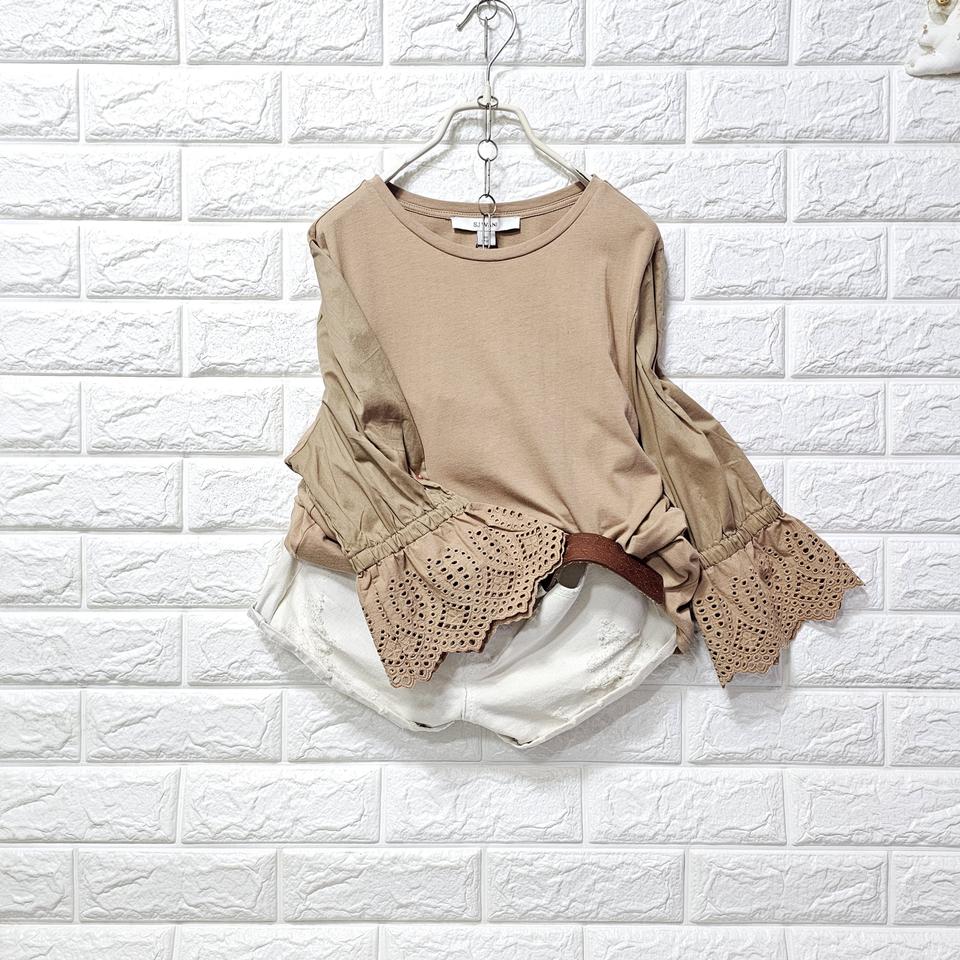 레이스소매티셧