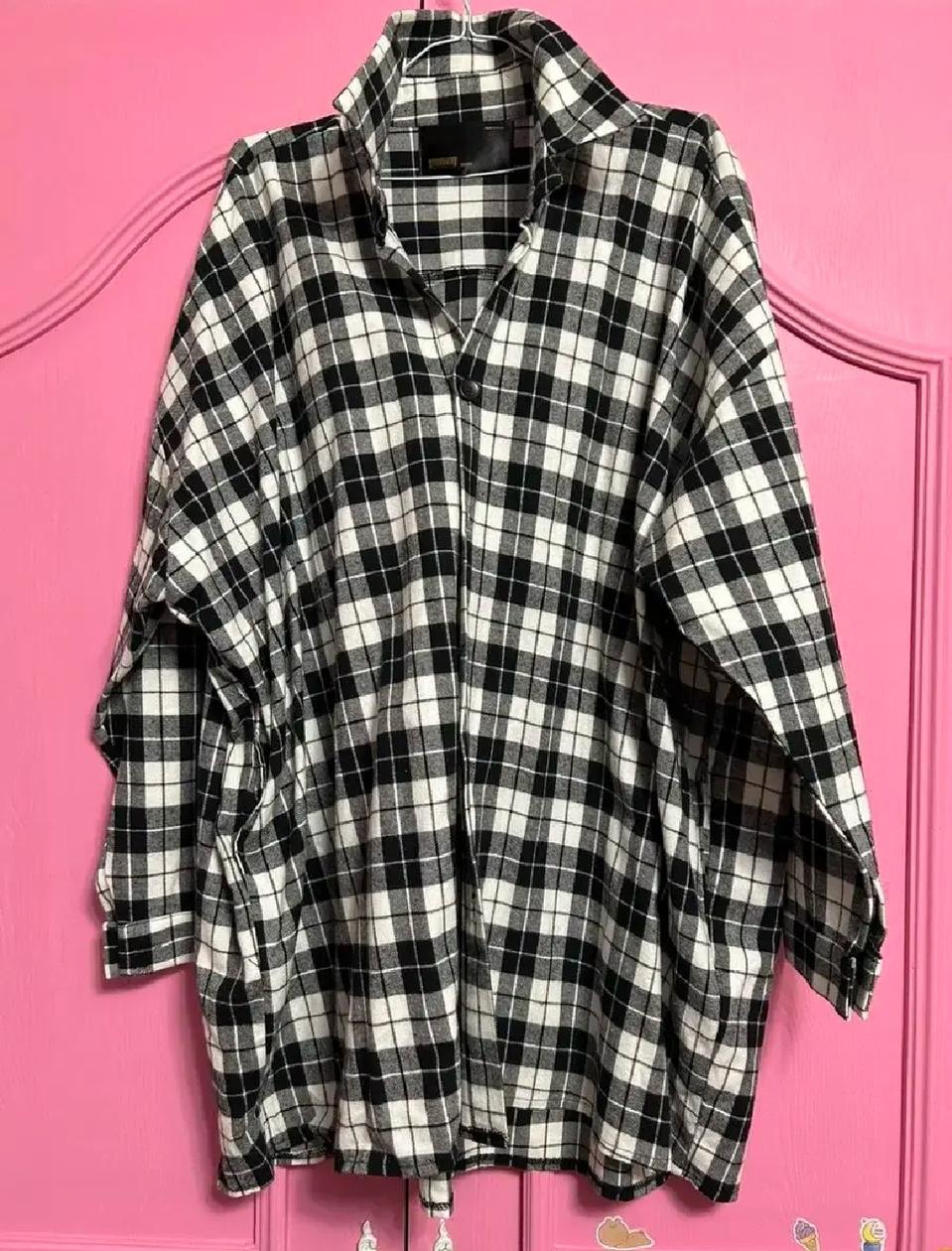 박시체크롱남방