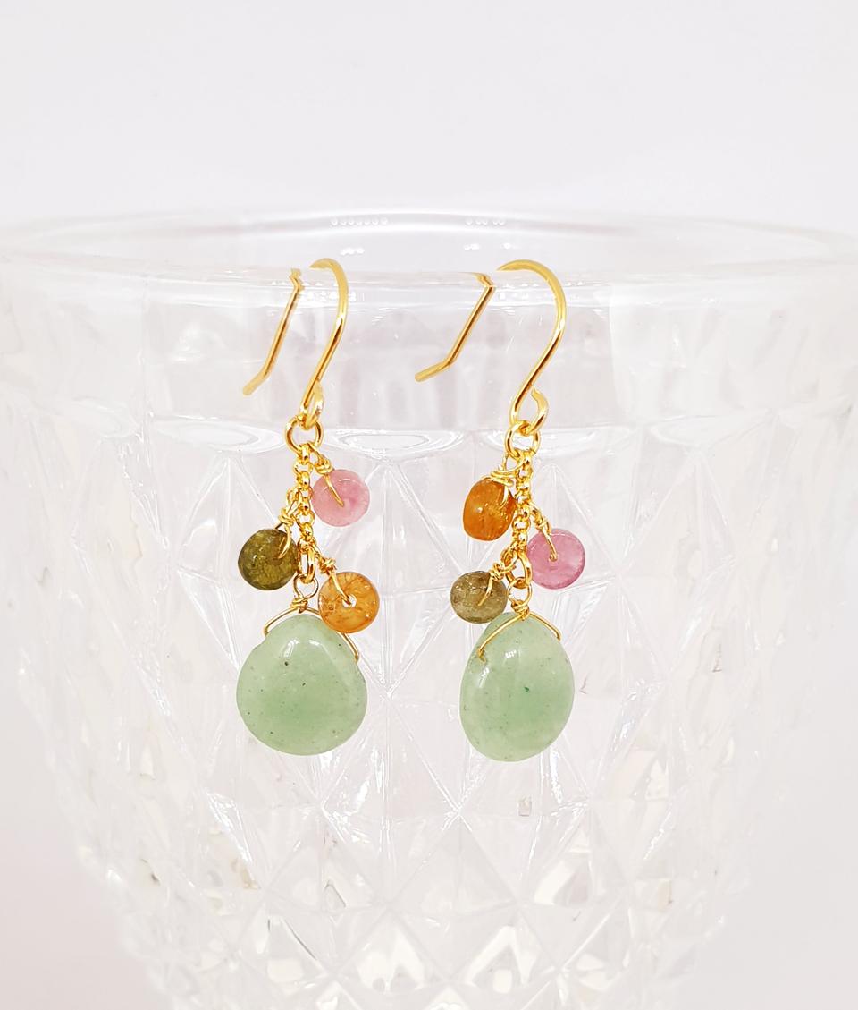 아벤추린&투어멀린 귀걸이