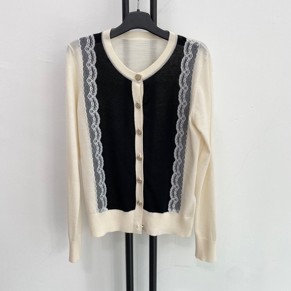 메리노 울 100%  레이스 가디건