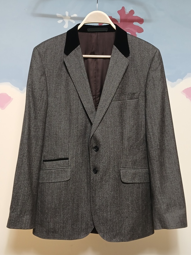 (40) 폴스미스 벨벳 배색 블레이저 마이 자켓