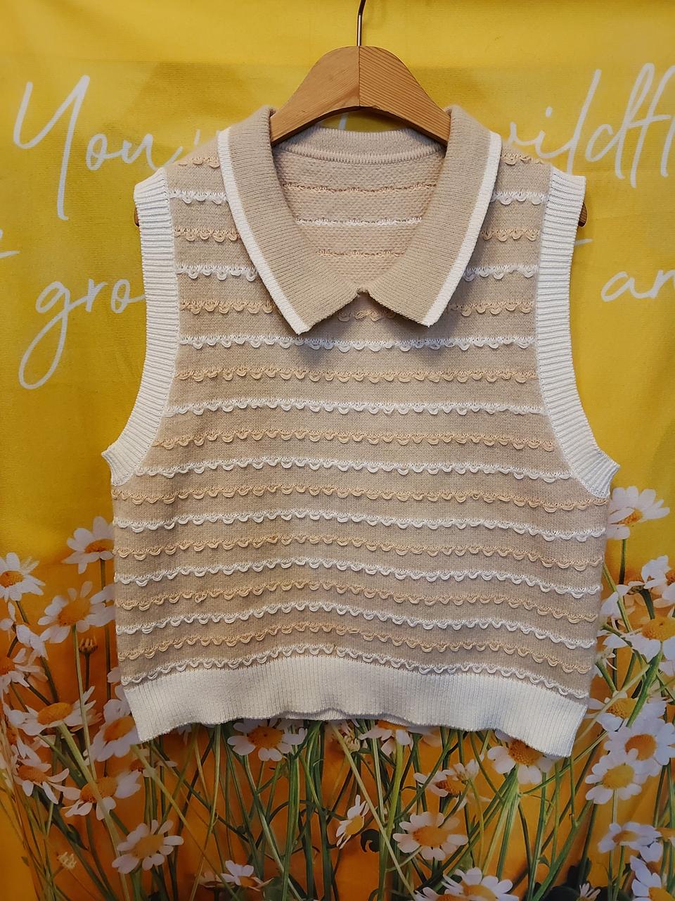 봄가을용 니트 조끼 F