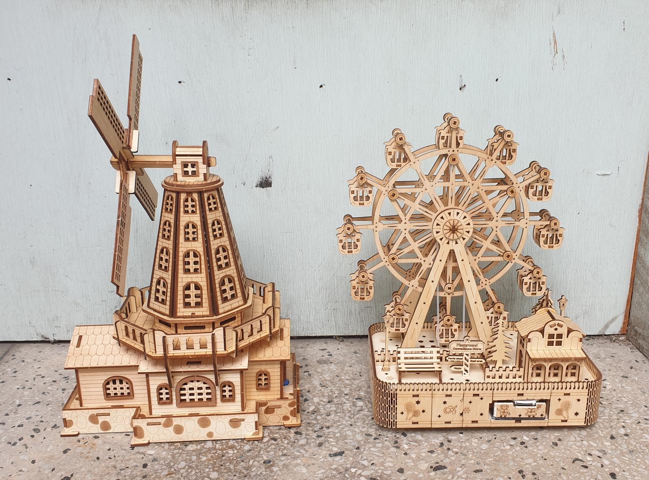 3d 목재 풍차 블루투스 스피커