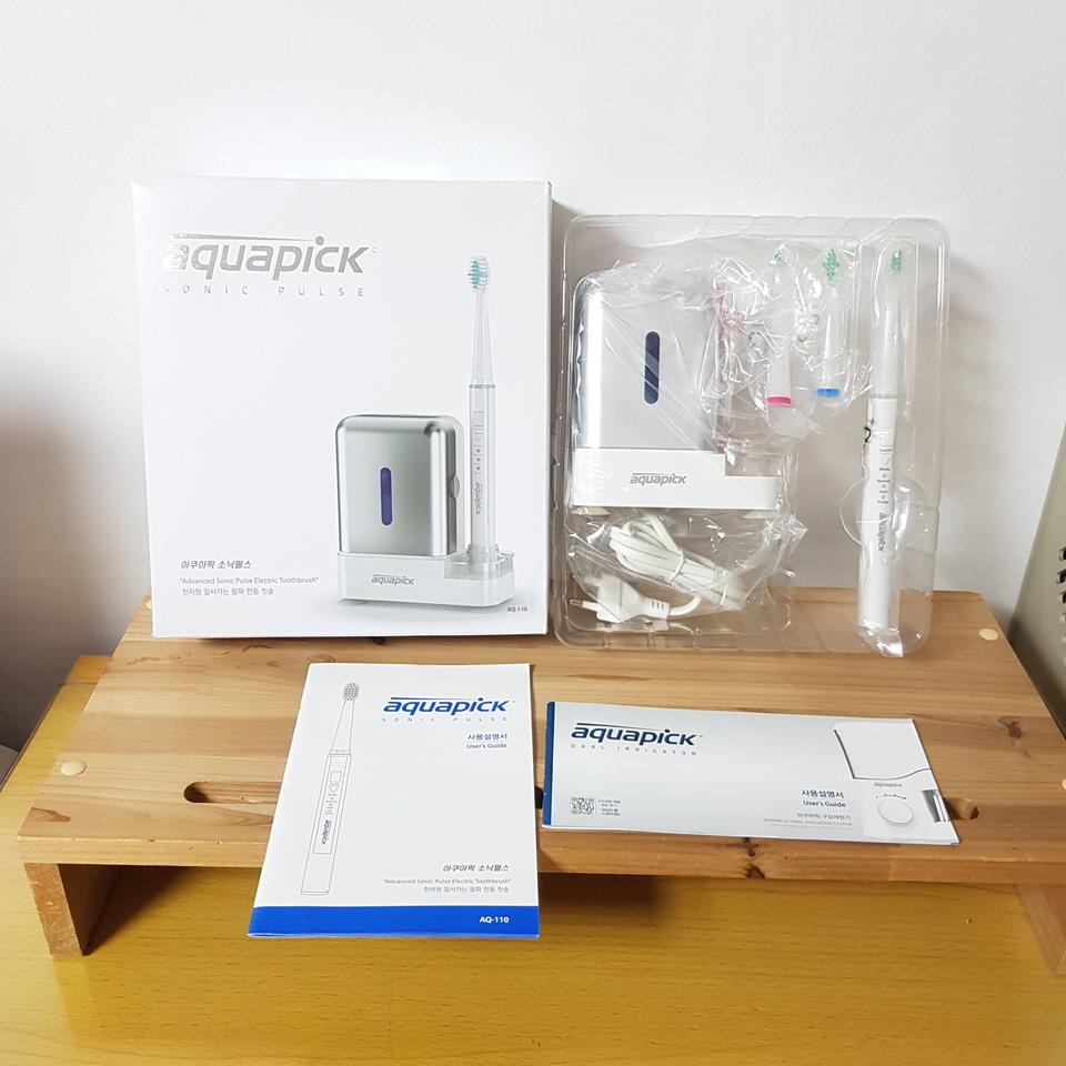 아쿠아픽 소닉펄스 음파 전동 칫솔 구강세정기