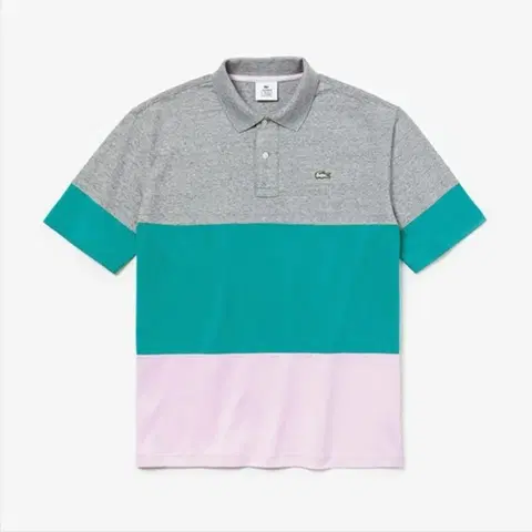 95) 라코스테 라이브 신형 멀티 크록 컬러블록 반팔 카라티 폴로 셔츠