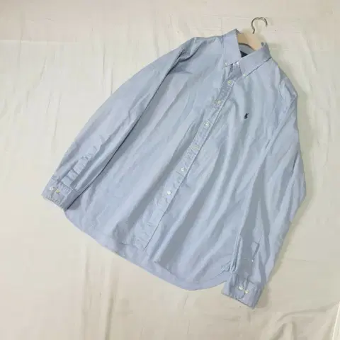 폴로 스카이블루 솔리드 셔츠
