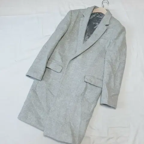 마마가리 울 원버튼 롱 코트